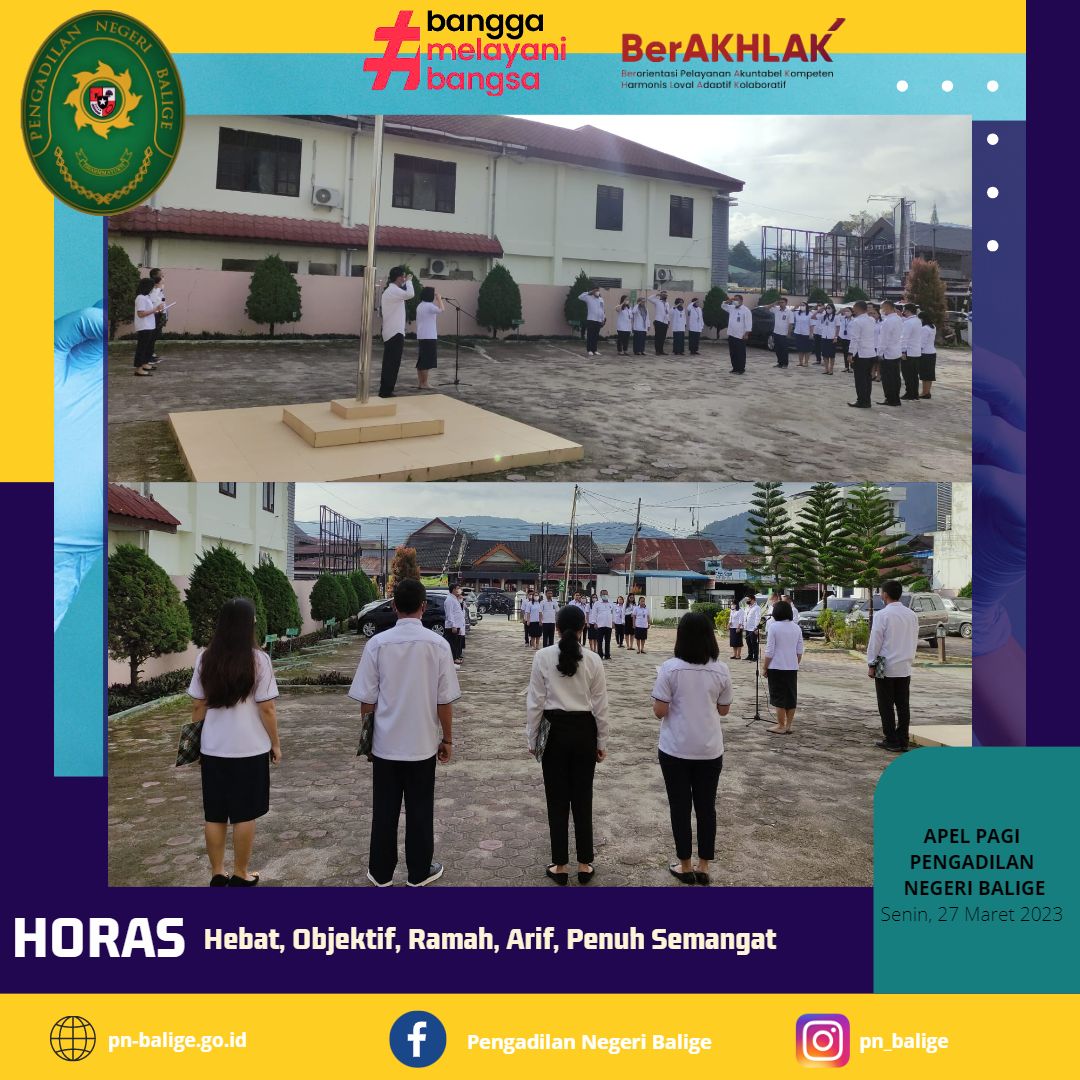 Apel Pagi PN Balige Pada Hari Senin 27 Maret 2023